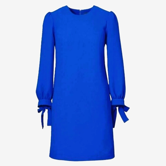 Banana Republic Blue Sheath Dress with Bishop Sleeves - Picture 1 of 8